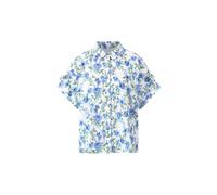 Rich & Royal - Printed cotton blouse with details palace blue - Gr. - 40