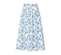Rich & Royal - Printed cotton midi skirt palace blue - Gr. - 42