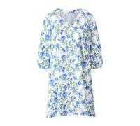 Rich & Royal - Printed cotton mini dress palace blue - Gr. - 36