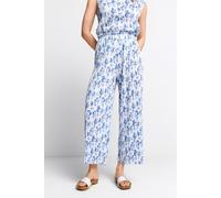 Rich & Royal Printed Crinkle Pants Recycled Cotton Blue Größe: XS | Straight Jeans Outlet | Damen | Blau