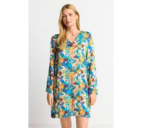 Rich & Royal Printed V-neck Mini Dress With Flower Print Recycled Origina Größe: 34 | Minikleider Outlet | Damen | Weiß