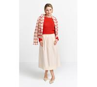 Rich & Royal - Seamless Crew Neck Half Cardigan Organic sunset red - Gr. - L