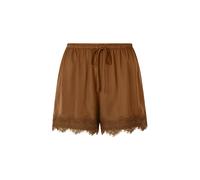 Rich & Royal - Satin Shorts with Lace coconut bark - Gr. - 38