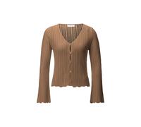 Ajour-Strickjacke mit Knöpfen XL coconut bark