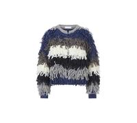 Shaggy Open Edge Cardigan Silber M