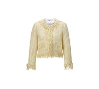 Rich & Royal - Short boucle jacket with fringes soft butter - Gr. - 40