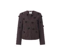 Rich & Royal - Straight Jacket with Flower Sequin dark chocolate - Gr. - 34