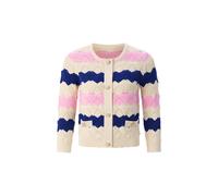 Striped Cardigan Ajour Blau XL