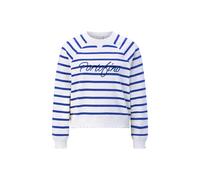Sweatshirt RICHROYAL, Damen, Gr. S, royal blau, Sweatware, Obermaterial: 96% Baumwolle, 4% Elasthan, geringelt, gestreift, Basic hüftlang, Rundhals, Raglanärmel Rippbündchen, Sweatshirts Sweatshirt, t