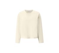 Sweatshirt RICHROYAL "2409 T Peach Crew", Damen, Gr. L, weiß (pearl weiß), Sweatware, Obermaterial: 52% Modal, 42% Polyester, 6% Elasthan, Rundhals, Sweatshirts, überschnittene Schultern, softer Griff