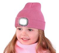 Richaa Geschenke für Kinder Weihnachten Mütze mit LED Licht Kinder Wiederaufladbar LED Strickmütze Wintermütze Beanie Lustige Kleine Geschenke für Mädchen Jungen