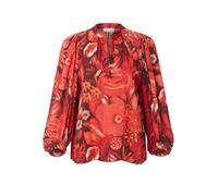 Langarmbluse RICHROYAL, Damen, Gr. 38, holiday rot, Web, Obermaterial: 100% Viskose, gerade normal, V-Ausschnitt, Manschette, Blusen, mit Blumenprint, V-Ausschnitt, lockere Passform (70339325-38) holi