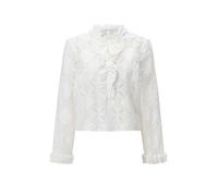 Rich & Royal - Romantic Blouse with Ruffle pearl white - Gr. - 38
