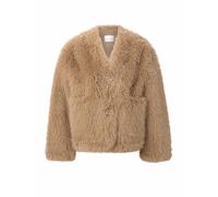 RICHROYAL Jacke in Felloptik camel | 40