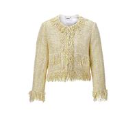Bouclé-Jacke mit Fransen 36 soft butter