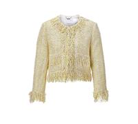 Bouclé-Jacke mit Fransen 38 soft butter