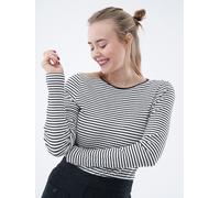 Langarmshirt RICHROYAL, Damen, Gr. L, blau (midnight blau, weiß gestreift), Single Jersey, Obermaterial: 95% Baumwolle, 5% Elasthan, Shirts, im schönen, gerippten Streifenmuster (78233725-L) midnight