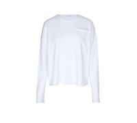 Cropped Sweatshirt mit Brusttasche S white