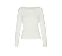 Rich & Royal Damen Longsleeve RIB mit Bio-Baumwolle, offwhite, Gr. XL
