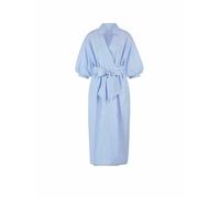 Rich & Royal - cotton midi dress with puff sleeves skyway blue - Gr. - 36