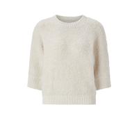 Rich & Royal Strickpullover mit gerippten Abschlüssen in Sand, Größe XS