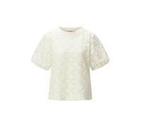 T-Shirt RICHROYAL, Damen, Gr. M, pearl weiß, Single Jersey, Obermaterial: 100% Polyester, Rundhals, Shirts T-Shirt, oversize, mit Spitze (22840621-M)