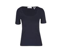 Rundhalsshirt RICHROYAL, Damen, Gr. M, blau (midnight blau), Single Jersey, Obermaterial: 95% Baumwolle, 5% Elasthan, tiefer Rundhals, Shirts Rundhalsshirt, tiefer Rundhals, Basic (11023915-M) midnigh