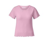 Rich & Royal Rib-Kurzarmshirt figurbetont Damen Größe M soft orchid – 71% Viskose