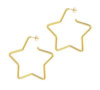 Richsteel 60mm Creolen Ohrstecker Punk Damen Stern Hoop Ohrstecker mit Geschenkebox für Freundin Mädchen