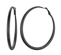 Richsteel Damen Ohrringe Hoop Creolen Ohrstecker in Silber Gold Schwarz Stern Creolen Ohrstecker Herz Ohrstecker mit Geschenkebox für Frauen Mädchen