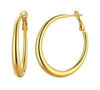 Richsteel Damen Ohrringe Hoop Creolen Ohrstecker in Silber Gold Schwarz Stern Creolen Ohrstecker Herz Ohrstecker mit Geschenkebox für Frauen Mädchen