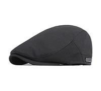 RICHTOER Retro Berets England Newsboy Cap Flat Caps Hunting Hat Autumn Outdoors (Style4 Black)