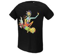 Rick and Morty Acid Skateboard Steez T-Shirt - offizielles Merchandise L Schwarz