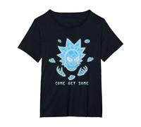 Rick and Morty Come Get Some T-Shirt, Damen Große Größen, Schwarz, 4X