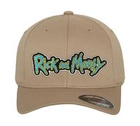 Rick and Morty Offizielles Lizenzprodukt Flexfit Cap (Khaki), Klein/Mittel