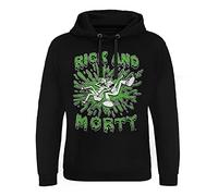 RICK AND MORTY Offizielles Lizenzprodukt Splash Epic Kapuzenpullover (Schwarz), X-Large