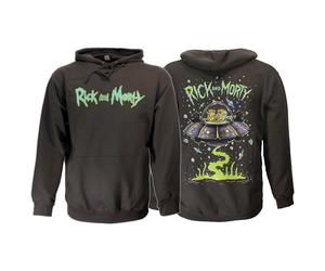 Rick and Morty Pullover Spacecruiser Pullover Hoodie Dunkelgrau S Grau