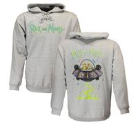 Rick and Morty Sweater Spacecruiser Pullover Hoodie Grau - Offizielles Merchandise Größe: M Grau