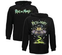 Rick and Morty Sweater Spacecruiser Pullover Hoodie Schwarz - Offizielles Merchandise Größe: L Schwarz