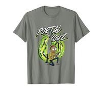 Rick and Morty The Portal Boyz T-Shirt, Herren, Heidekraut/Armeegrün, S