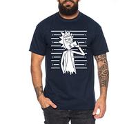 Rick Knast Herren T-Shirt Morty dan Sanchez Mr Rick Meeseeks Harmon, Farbe:Dunkelblau, Größe:3XL