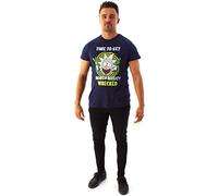 Rick und Morty Herren T-Shirt Riggity Riggity Wrecked Kurzarm Blue Tee