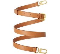 RICLVS Echtes Vachetta Leder Crossbody Strap Echtes Leder Verstellbarer Ersatzriemen für Schultertasche Handtasche Geldbörse, Beige Pink, 41.7 - 50.3 in（106-128cm）,width 1.8cm/0.7inch