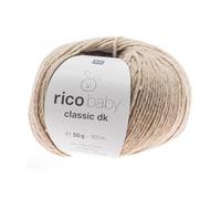 Rico Baby Classic dk, weiche Babywolle Farbwahl Melange Naturfarben zum Stricken oder Häkeln, 50g, 165m, Nadelstärke 3,5-4mm (63 natur melange)
