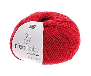 Rico Baby Classik DK, Babywolle zum stricken, Farbe 009 rot Produktname
