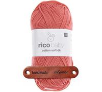RICO BABY COTTON SOFT DK AZALEE Premium Wolle 50g für weiche Babykleidung Kinderkleidung Decken und Accessoires mit mySearose Label