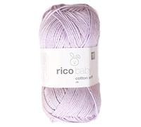Rico Baby Cotton Soft dk Farbe 73 veilchen, weiche Babywolle, Baumwollmischgarn zum Stricken & Häkeln