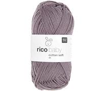 Rico Baby Cotton Soft dk Fb. 048 Mauve, weiche Babywolle, Baumwollmischgarn zum Stricken & Häkeln