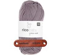 RICO BABY COTTON SOFT DK MAUVE Premium Wolle 50g für weiche Babykleidung Kinderkleidung Decken und Accessoires mit mySearose Label