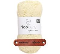 RICO BABY COTTON SOFT DK PASTELLGELB Premium Wolle 50g für weiche Babykleidung Kinderkleidung Decken und Accessoires mit mySearose Label